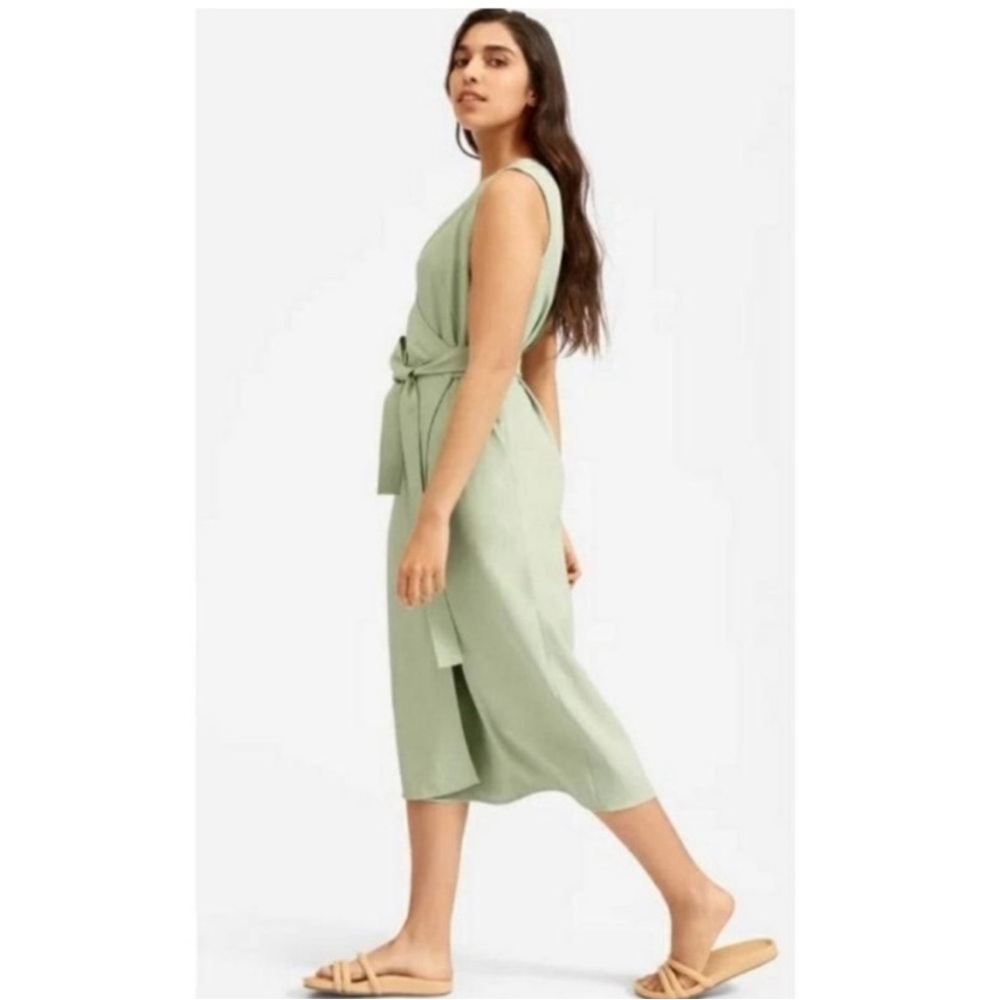 ✨EVERLANE THE JAPANESE GOWEAVE TANK WRAP DRESS MINT GREEN 8 - Picture 2 of 7